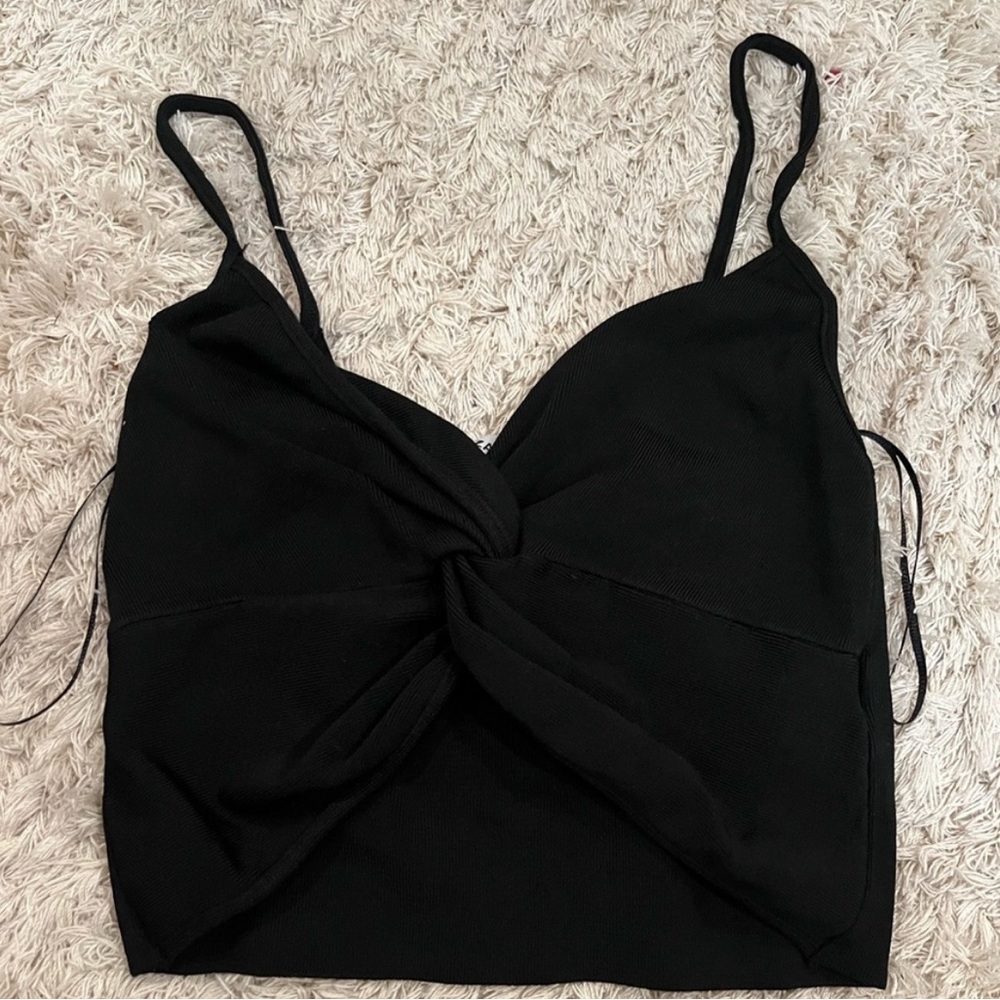 Zara Black Twist Tank Top